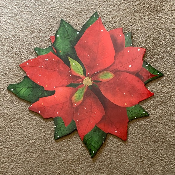 Pointsetta Cork board Placemat by Caspari. - Picture 1 of 2